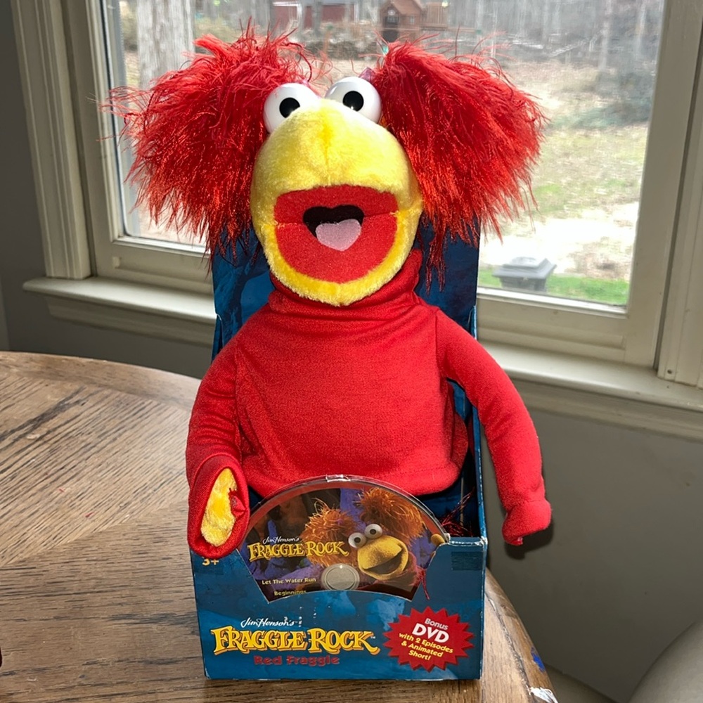 Early 2000s Jim Henson Fraggle Rock Red Fraggle doll